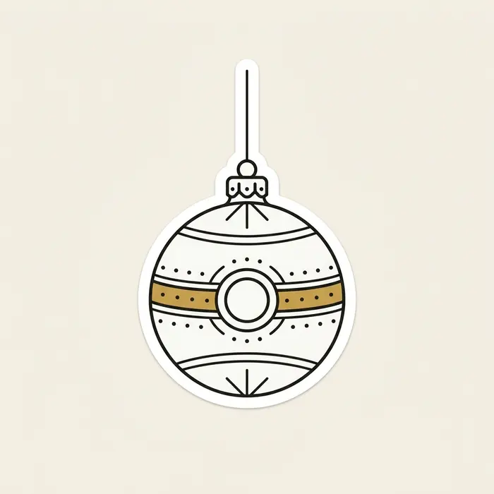 Gold Ornament, Sticker Design