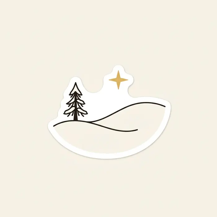 Snow and Star, Sticker Design