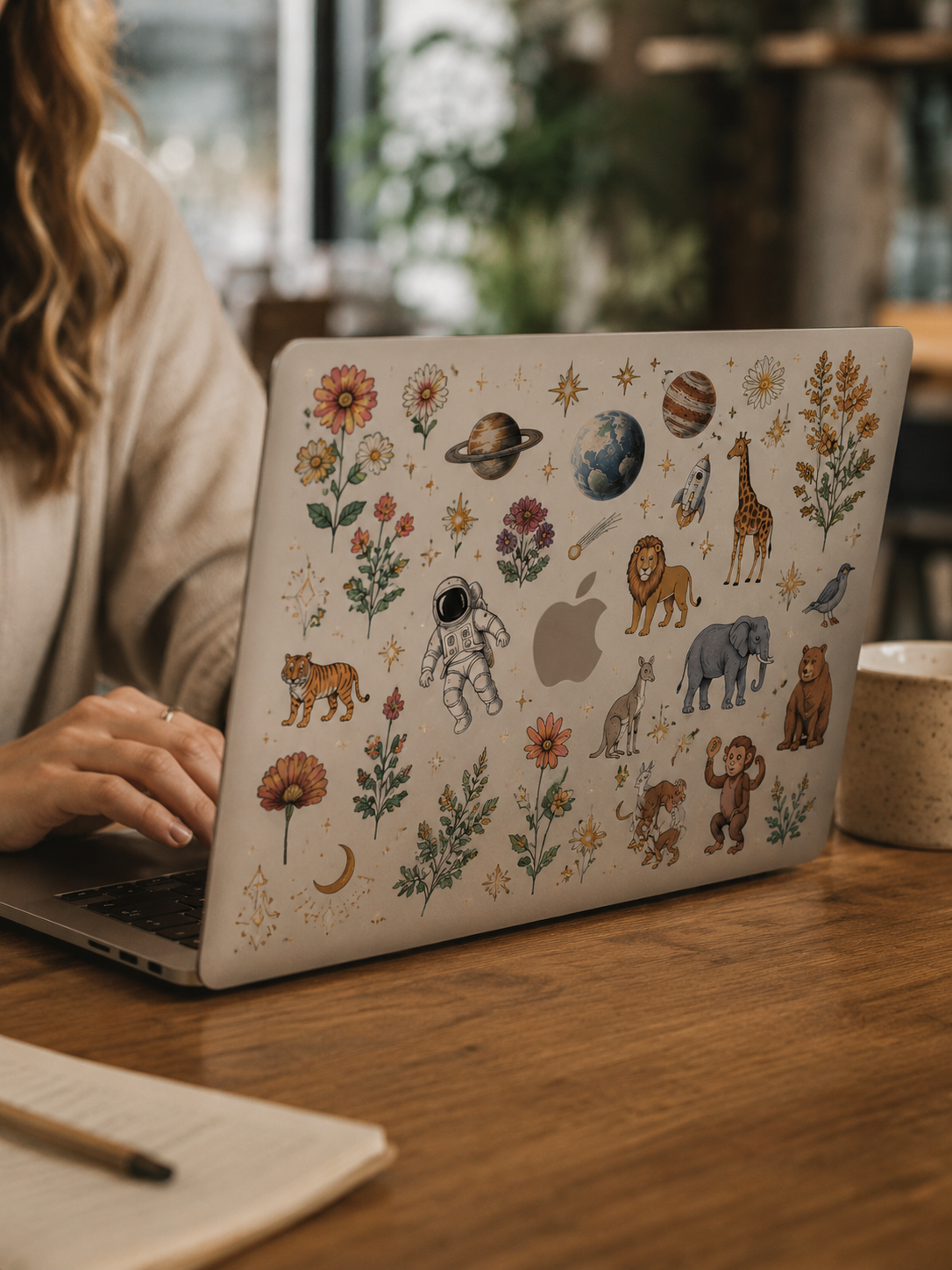 Sticker auf Laptop